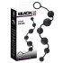 Black Velvets - dildo anale con 6 perle - silicone nero