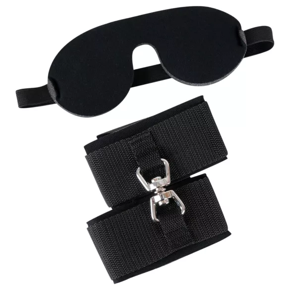 Bad Kitty - set manette e mascherina occhi - nero