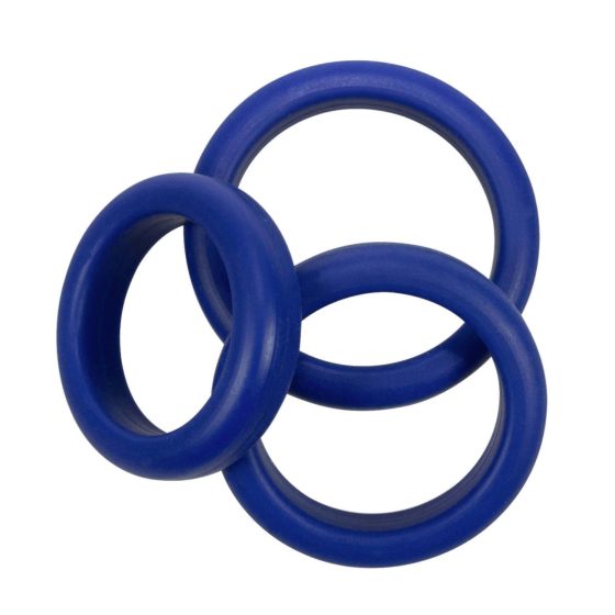 You2Toys - Trio di anelli in silicone a parete spessa (blu)