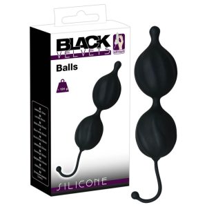 Duo di palline vaginali ondulate Black Velvet