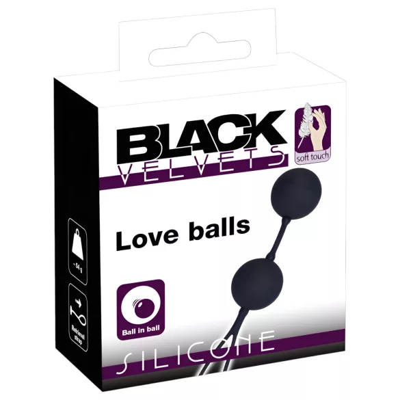 Black Velvets - duo di palline geisha per esercizi di Kegel (set da 2 pezzi)