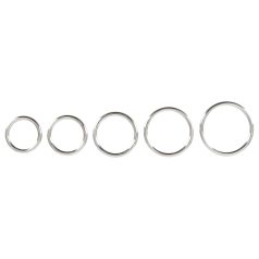 Bad Kitty - set di anelli metallici per pene (5 pezzi)