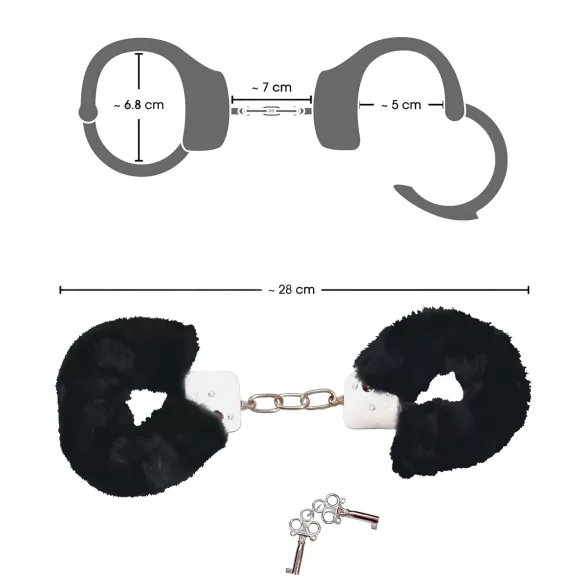 Bad Kitty - Manette peluche - nere