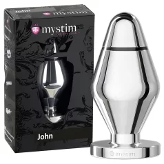   mystim Little John - plug anale elettrostimolazione - grande - argento