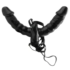 Fetish - strap-on doppio vibratore - nero