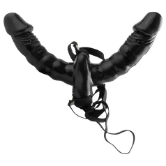 Pipedream - Dildo doppio con imbracatura (nero) - Fetish