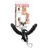 Doppio vibratore strap-on (nero) - Fetish