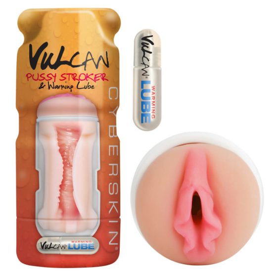 Vagina Artificiale Vulcan Stroker con Lubrificante Riscaldante (naturale)