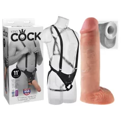   King Cock - Strap-on con dildo cavo indossabile con imbracatura 28cm