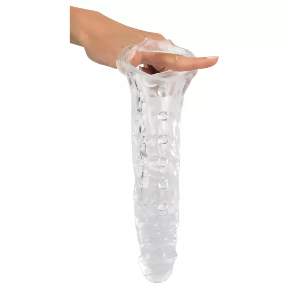 Crystal Skin - estensore pene con rilievi - trasparente