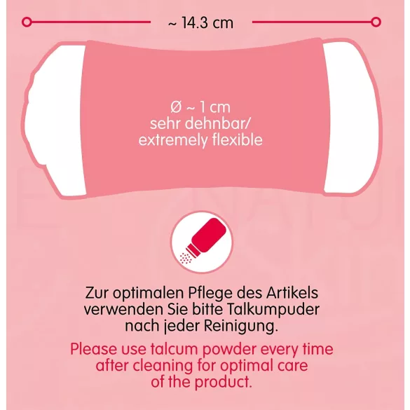 Nature Skin - masturbatore vaginale e anale - realistico - beige e nero