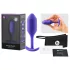 b-Vibe Snug Plug 2 - plug anale a doppia sfera (114 g, viola)