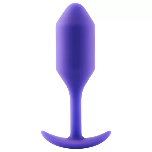 b-Vibe Snug Plug 2 - plug anale a doppia sfera (114 g, viola)
