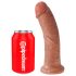 King Cock - dildo realistico 20 cm - colore scuro
