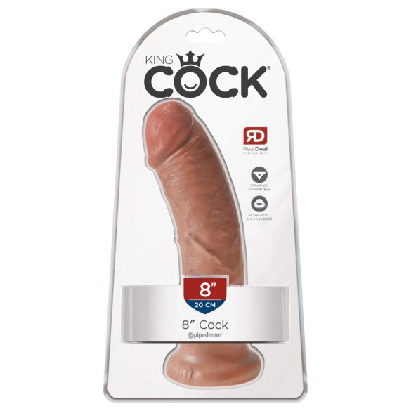 King Cock - dildo realistico 20 cm - colore scuro