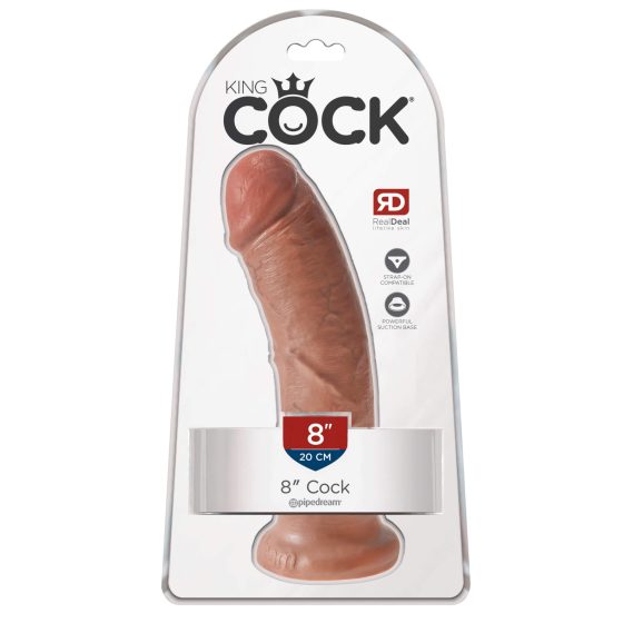 Dildo King Cock 8 Latino (20 cm) - Naturale Scuro