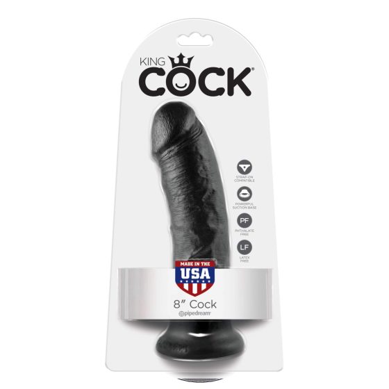 Dildo Realistico Nero 'King Cock' 20cm