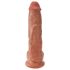 King Cock - dildo realistico grande con testicoli 25 cm - marrone