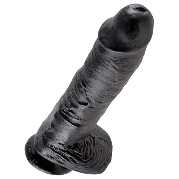 King Cock - dildo realistico con testicoli 25 cm - nero