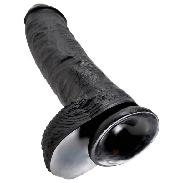 King Cock - dildo realistico con testicoli 25 cm - nero