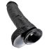 King Cock - dildo realistico con testicoli 25 cm - nero