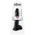 King Cock - dildo realistico con testicoli 25 cm - nero