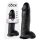 King Cock 12 testicoli grande dildo (30 cm) - nero