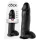King Cock - dildo realistico grande con testicoli - 30 cm - nero