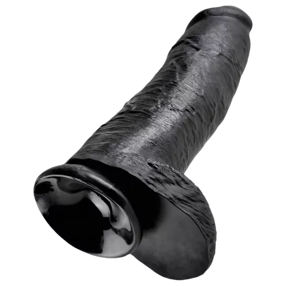 King Cock - dildo realistico grande con testicoli - 30 cm - nero