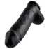 King Cock - dildo realistico grande con testicoli - 30 cm - nero