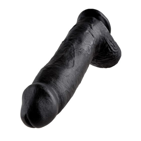 Cazzo Gigante King Cock con Testicoli e Ventosa (30 cm) - Nero