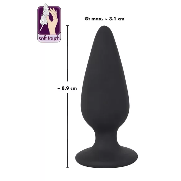 Black Velvets - plug anale pesante 75g - silicone nero