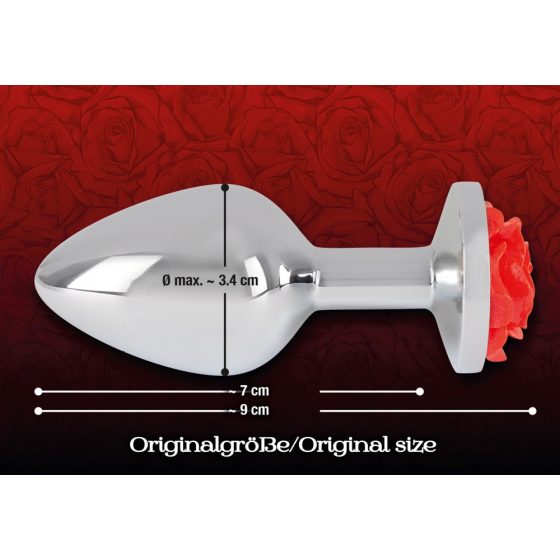 You2Toys - Rose - dildo anale in alluminio da 91 g (rosso-argento)