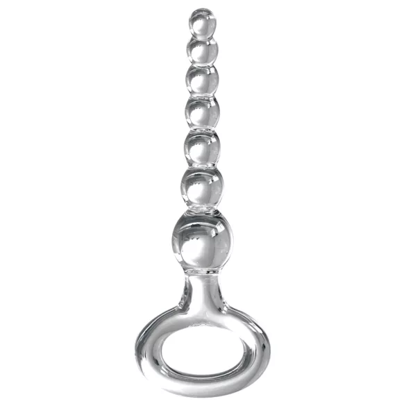 Icicles No. 67 - dildo in vetro con sfere - trasparente