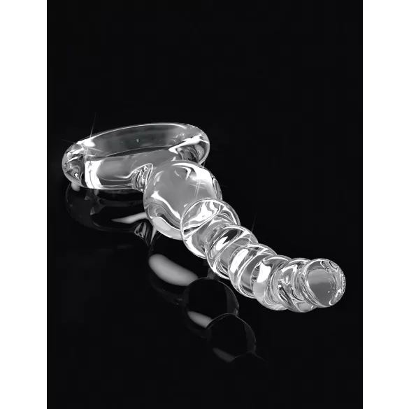 Icicles No. 67 - dildo in vetro con sfere - trasparente