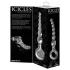 Icicles No. 67 - dildo in vetro con sfere - trasparente