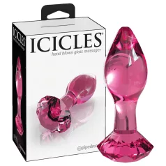 Icicles No. 79 - plug anale in vetro conico - rosa
