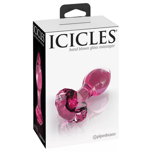 Icicles No. 79 - plug anale in vetro conico - rosa