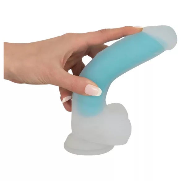 You2Toys - dildo con ventosa luminoso - silicone blu