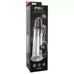 PDX Elite - pompa per pene e masturbatore 2in1 - trasparente