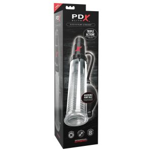 Pompa per il Pene e Masturbatore Vibrante 2in1 Elite PDX (Trasparente)