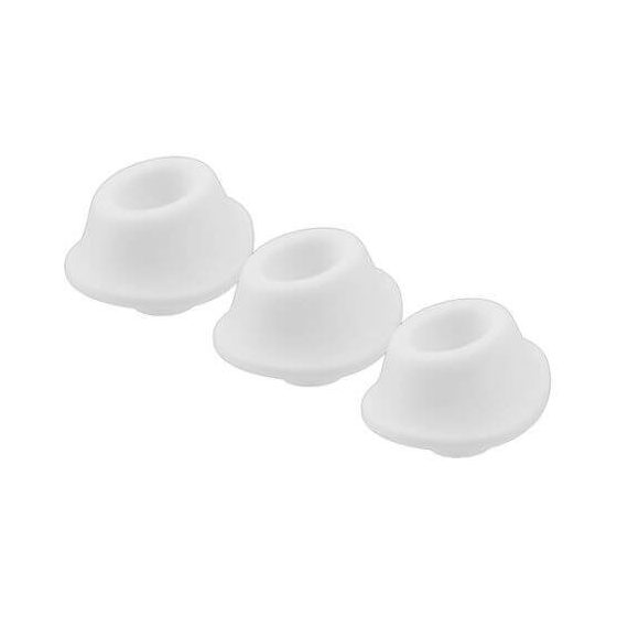 Set di Campanelli di Ricambio M per Womanizer Premium - in Silicone Medico, Bianco (Confezione da 3)