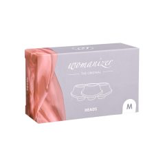   Set di Campanelli di Ricambio M per Womanizer Premium - in Silicone Medico, Bianco (Confezione da 3)