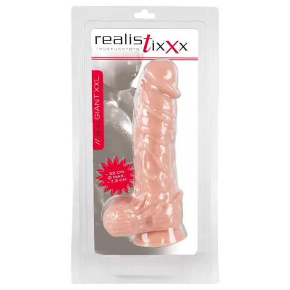 realistixxx - dildo realistico XXL - grande formato 32cm - colore naturale