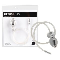   Piss to Ass Plug - dildo anale in acciaio cavo con dilatatore uretrale