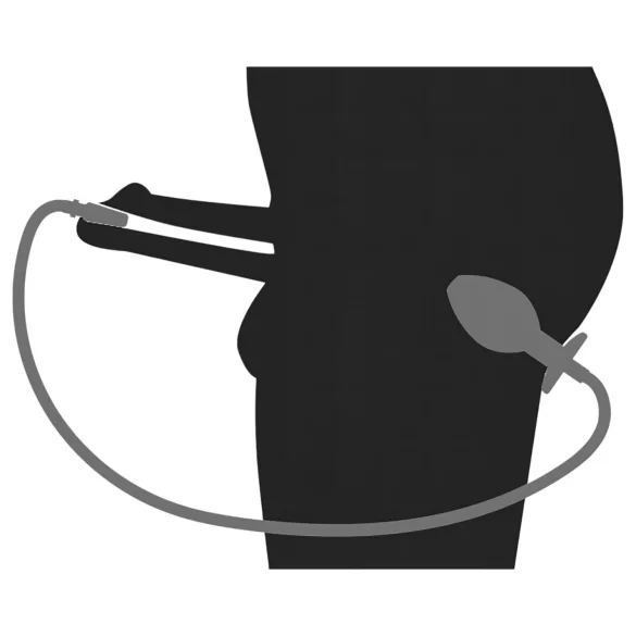 Piss to Ass Plug - plug anale cavo con dilatatore uretrale