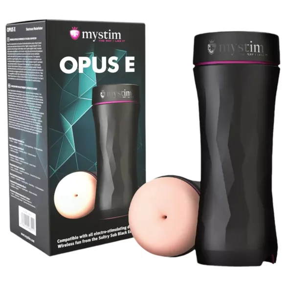 mystim Opus E Anus - masturbatore anale elettrico in finta pelle (color carne-nero)