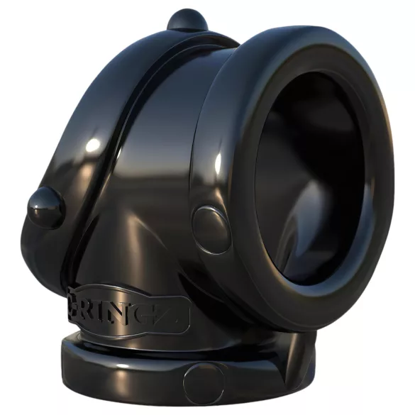 Fantasy Rock Hard - anello fallo e scroto - silicone nero