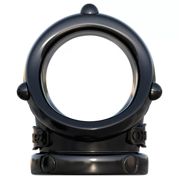 Fantasy Rock Hard - anello fallo e scroto - silicone nero