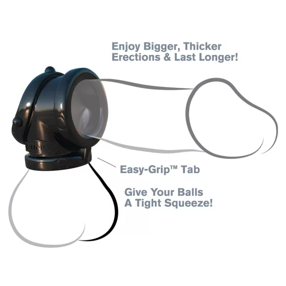 Fantasy Rock Hard - anello fallo e scroto - silicone nero